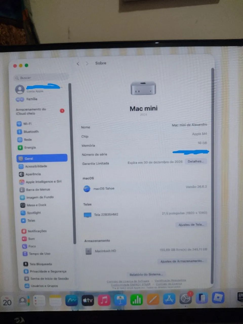 Mini pc M4 Apple 16 gb ram e 256 gb armazenamento - Foto 3