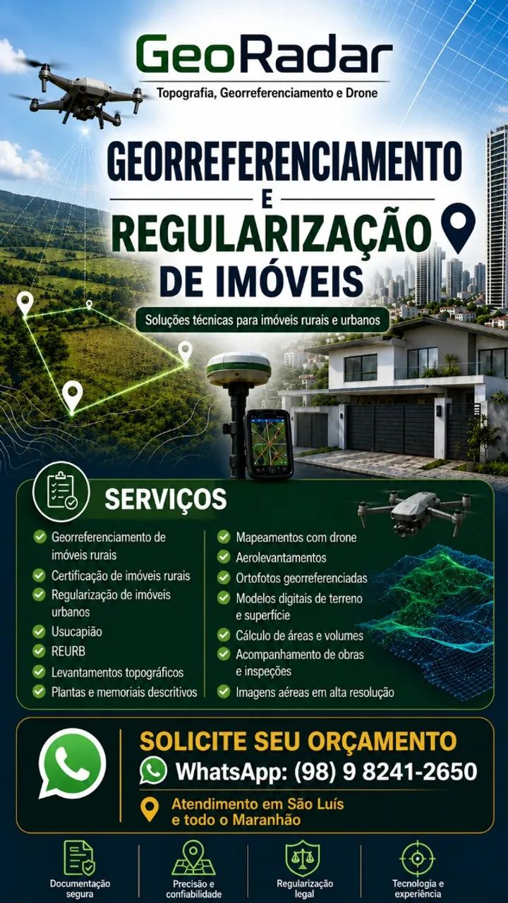 TOPOGRAFIA, GEORREFERENCIAMENTO E DRONE