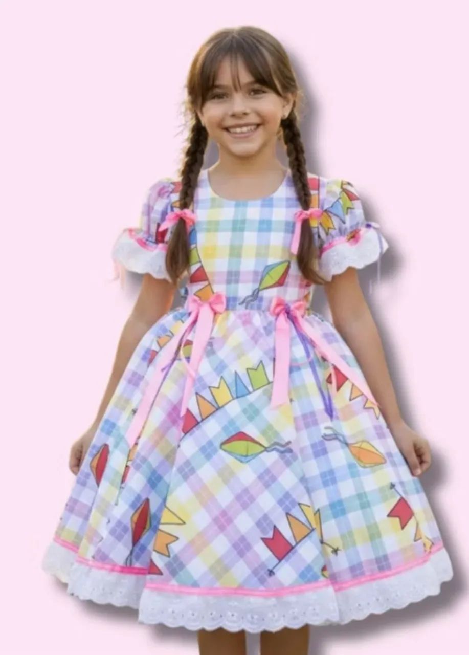 Vestido infantil junino  - Foto 2