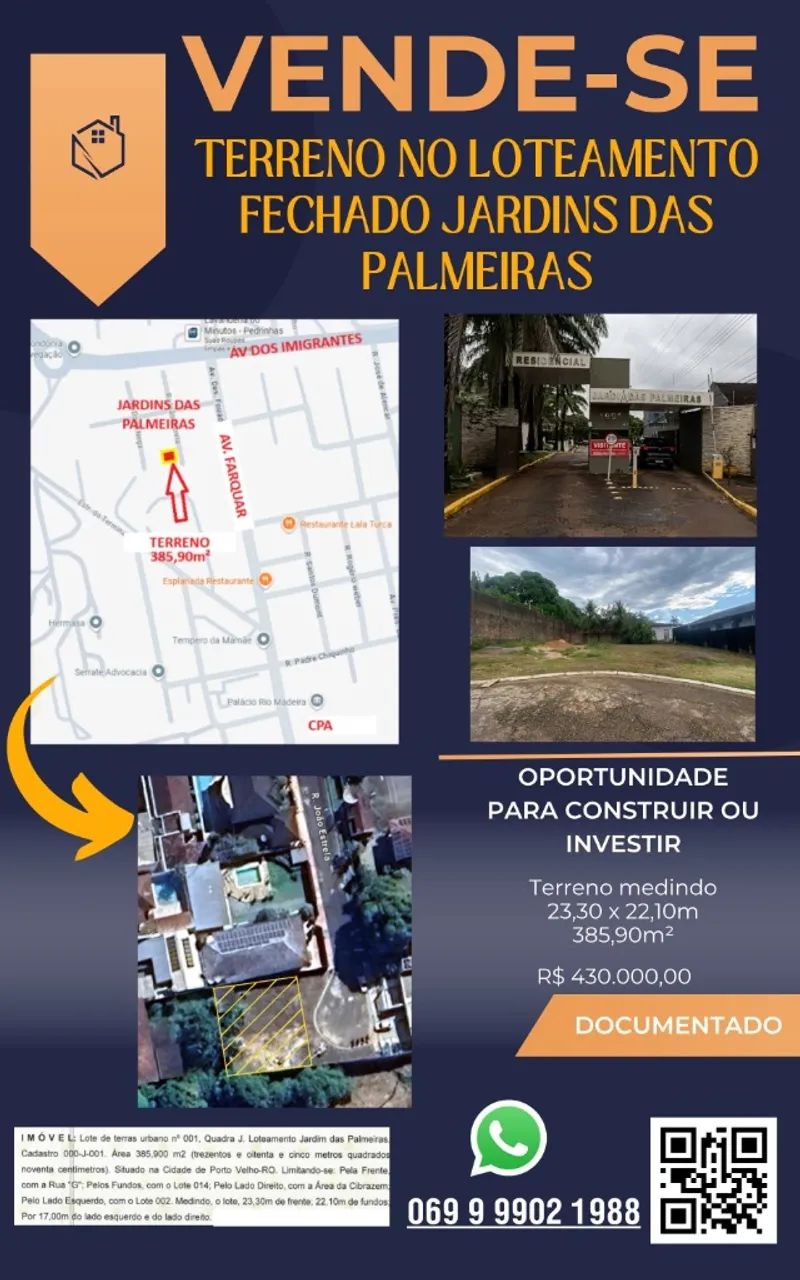 Terreno Jardins das Palmeiras 385m2 - Foto 2