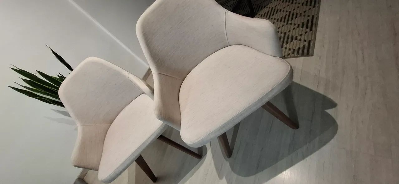 Poltronas giratoria.tecido  2 unidades  - Foto 5