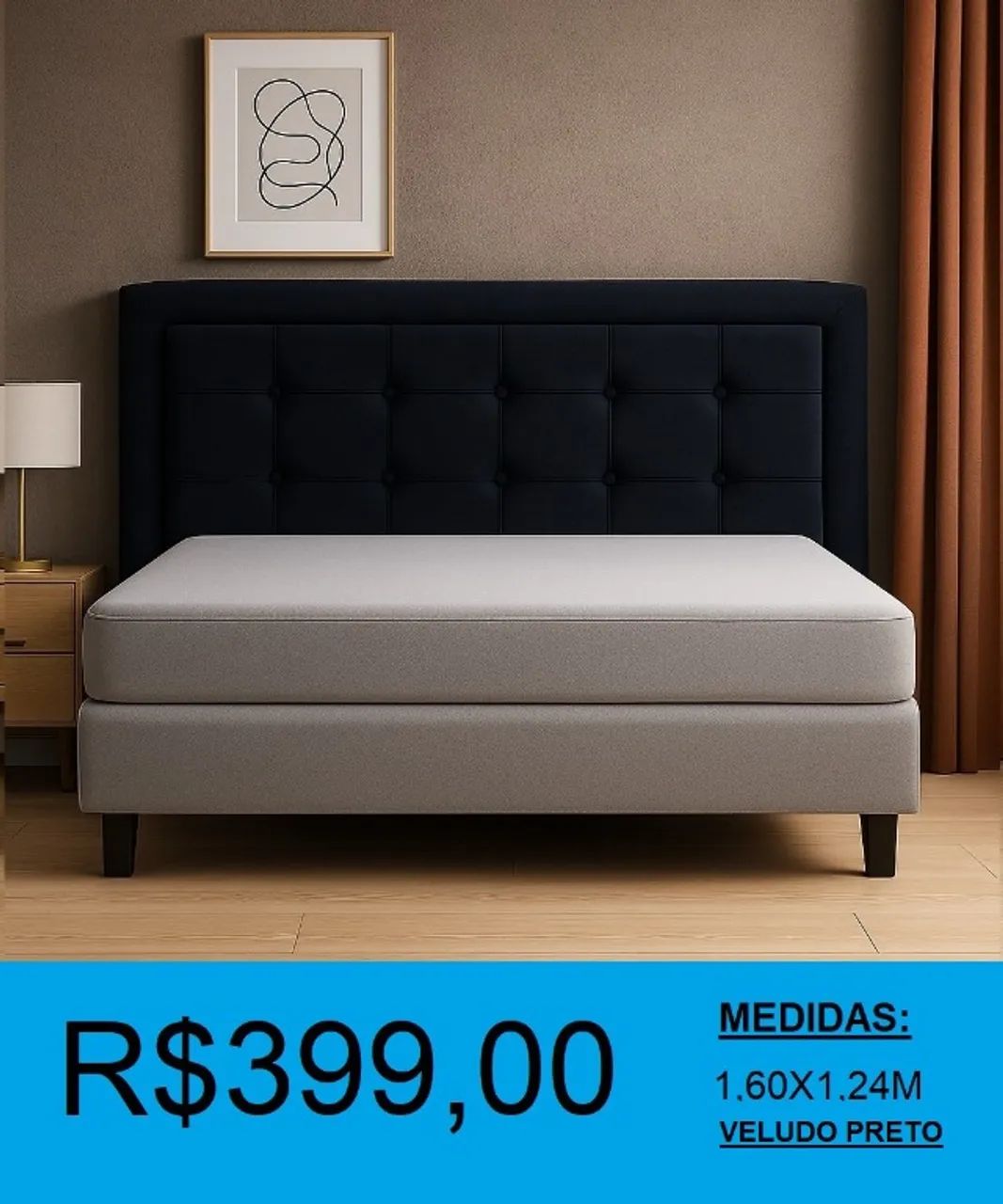 Cabeceira queen estofada linda - temos a pronta entrega  - Foto 2