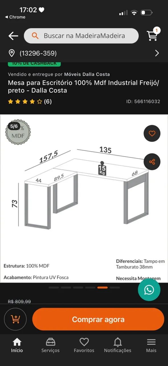 Escrivaninha e gaveteiro  - Foto 3