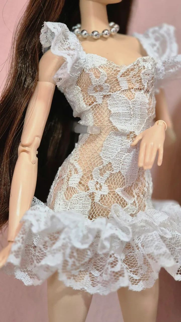 Vestido de rendas para barbie - Foto 3
