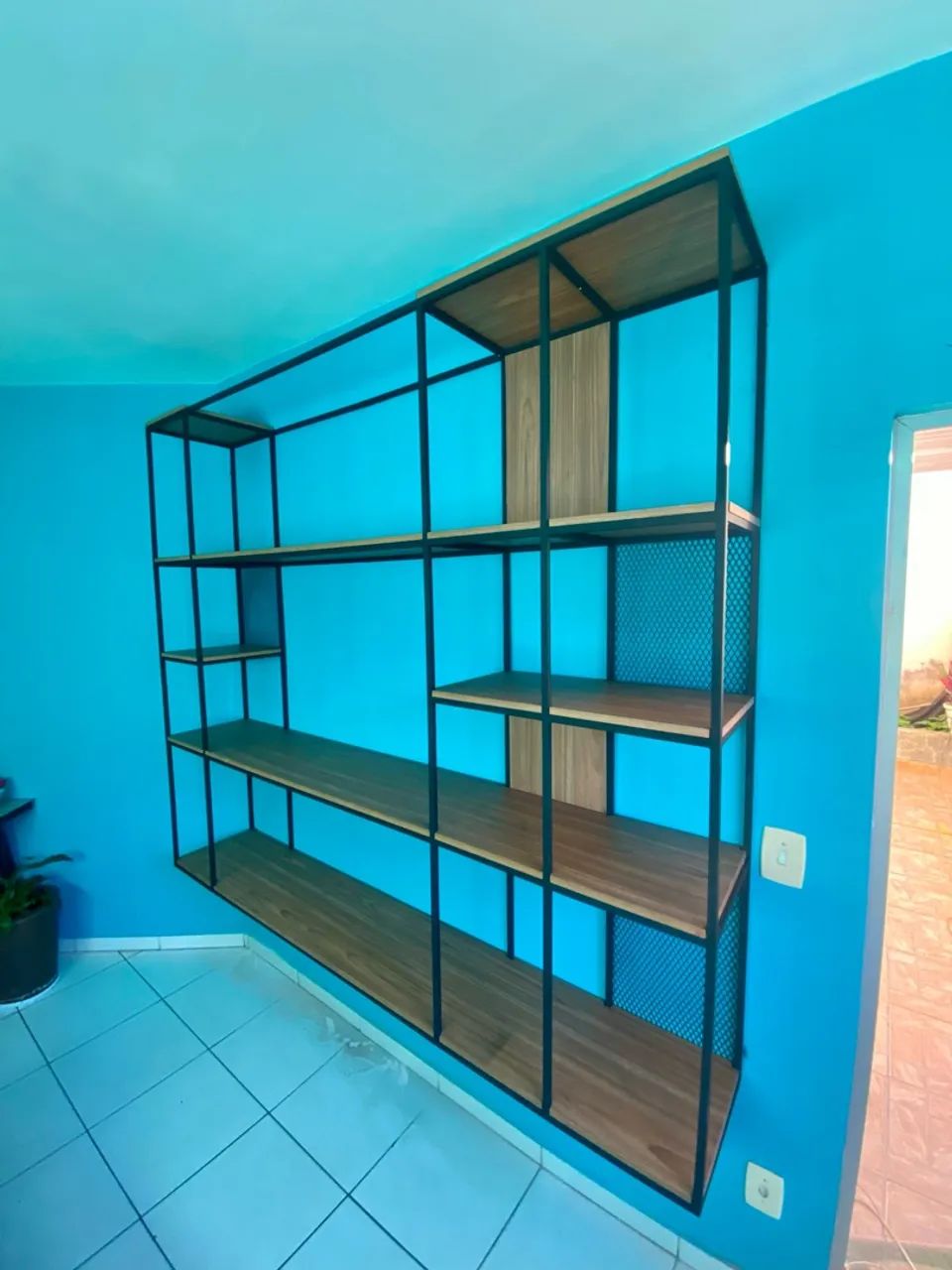 Rack estilo industrial suspenso 