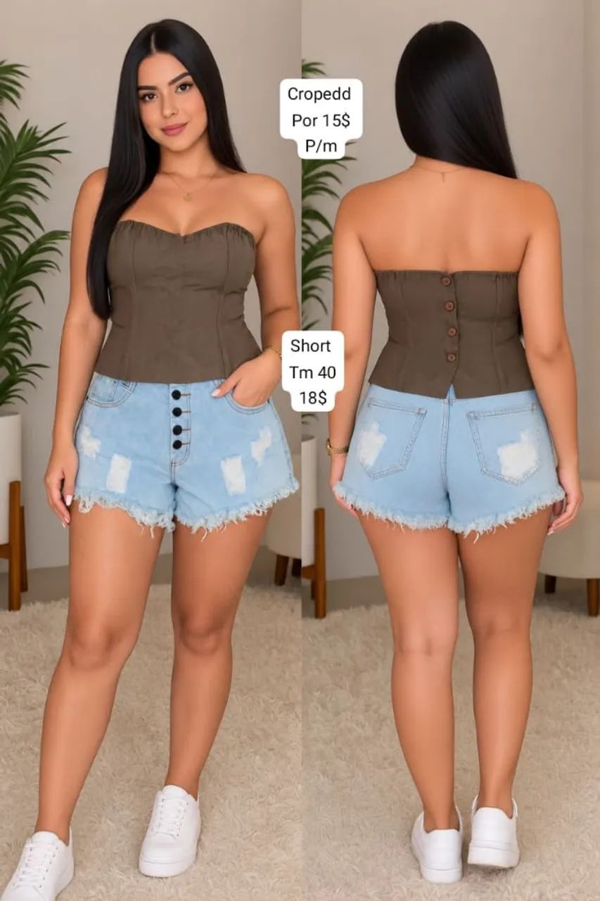 Cropedd+ short jeans 