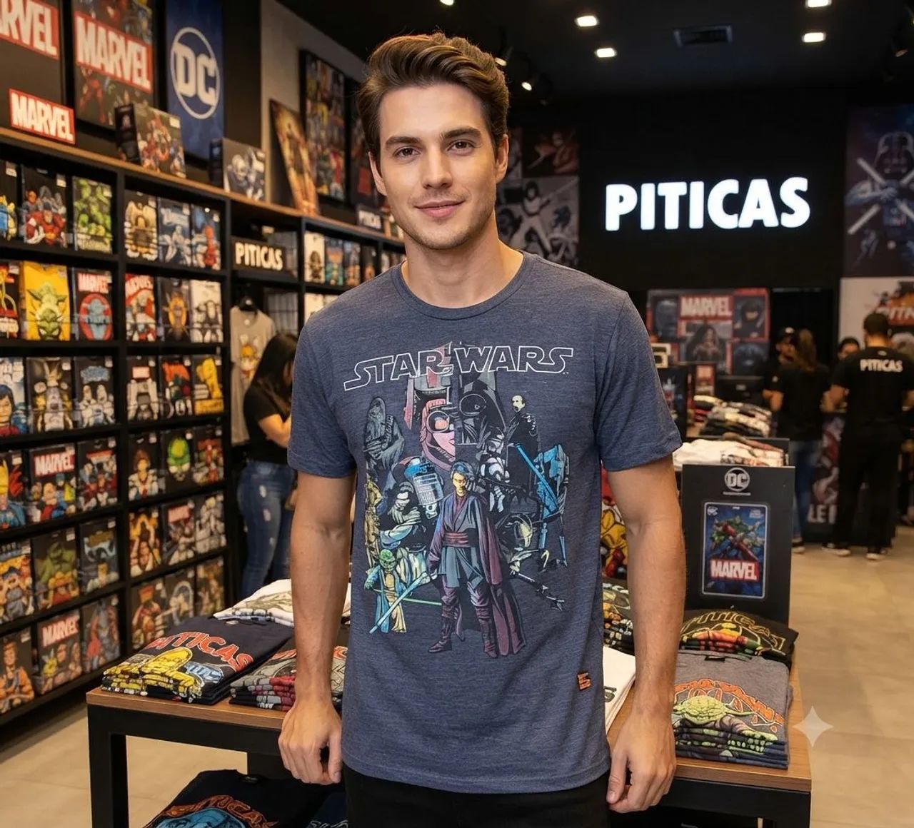 Camiseta Piticas Star Wars Geek - Tam P