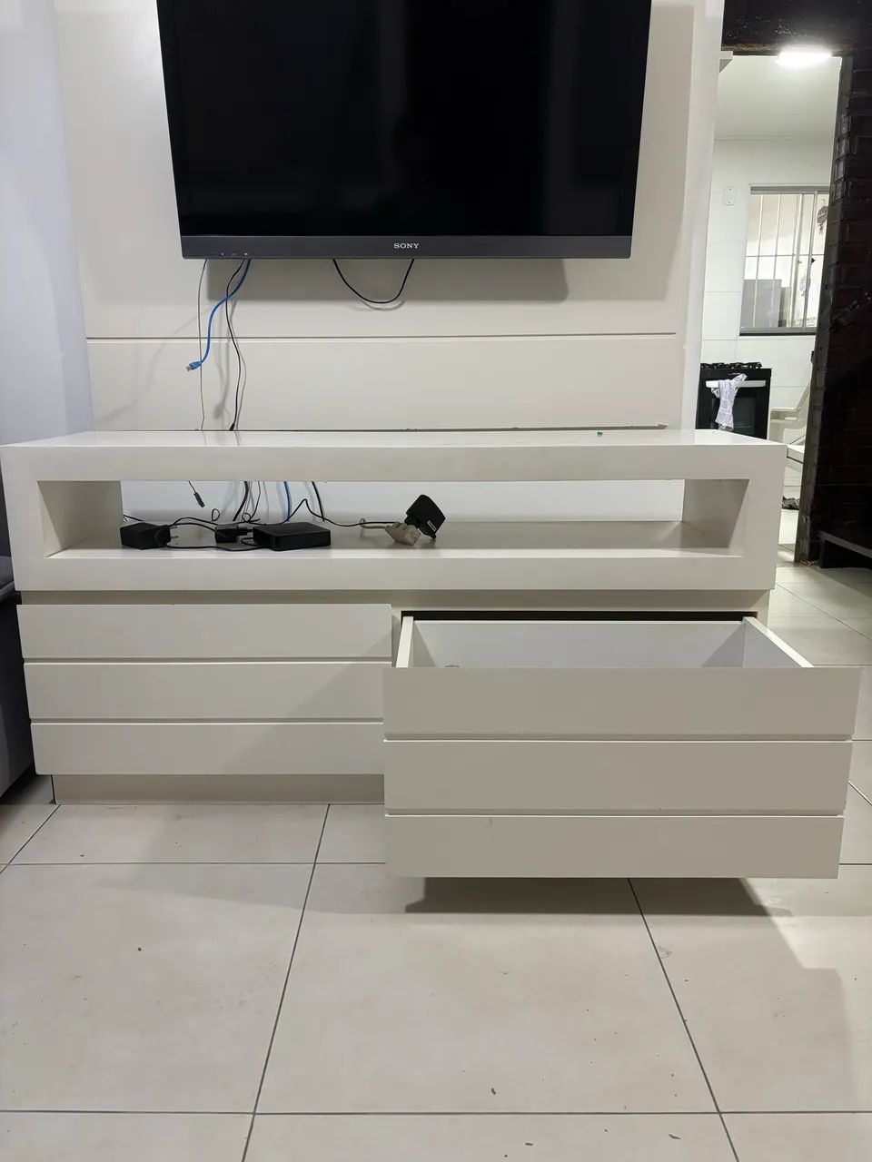 Rack e painel branco - Foto 3
