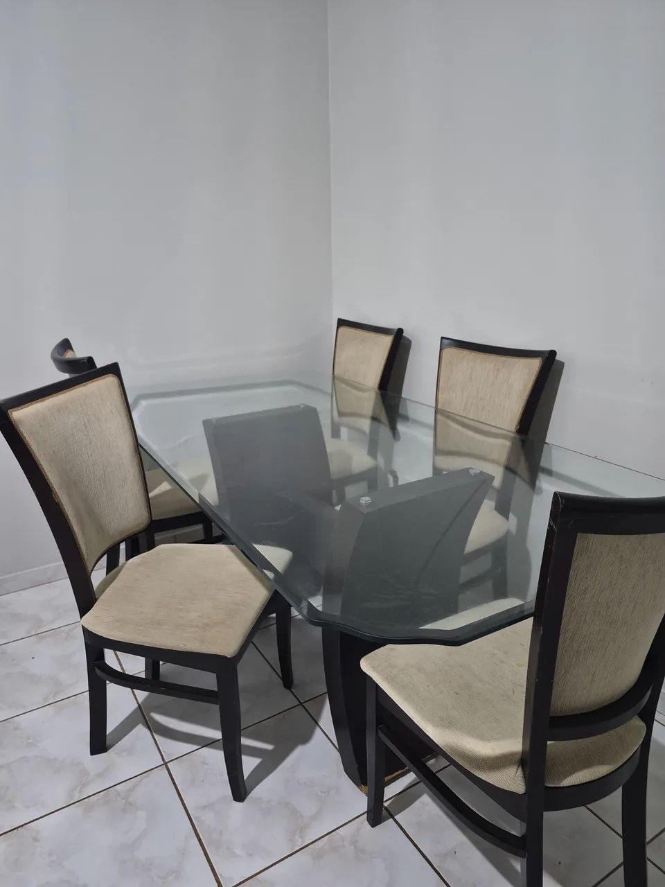 mesa de vidro com 6 cadeiras - Foto 2