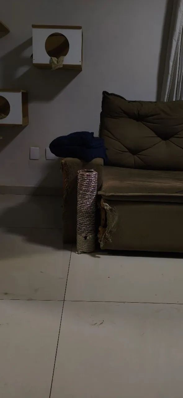 Sofá 2,5m retrátil - marrom - Foto 4