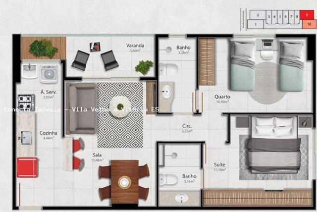 Apartamento para venda em vitória, barro vermelho, 2 dormitórios, 1 suíte, 2 banheiros, 1 - Foto 17