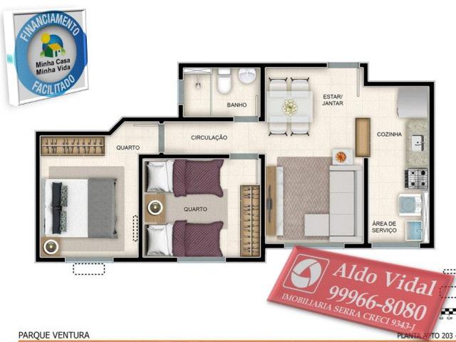 ARV130- Apartamento 2 Q Próximo a Praia Balneário de Carapebus - Foto 16