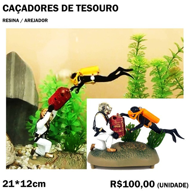 Caçadores de Tesouro Decoração de Aquário