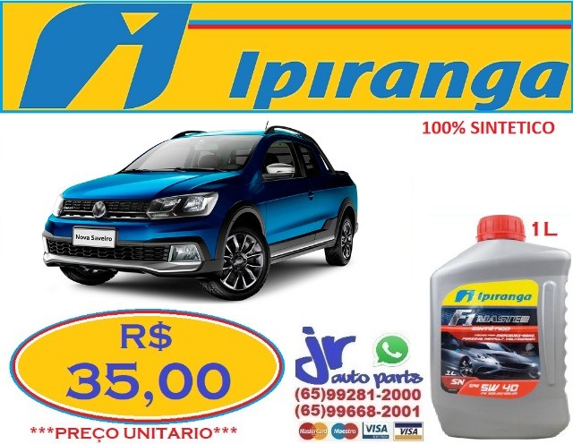 Lubrificante Ipiranga Saveiro Cross F1 Master 5W40 sintético
