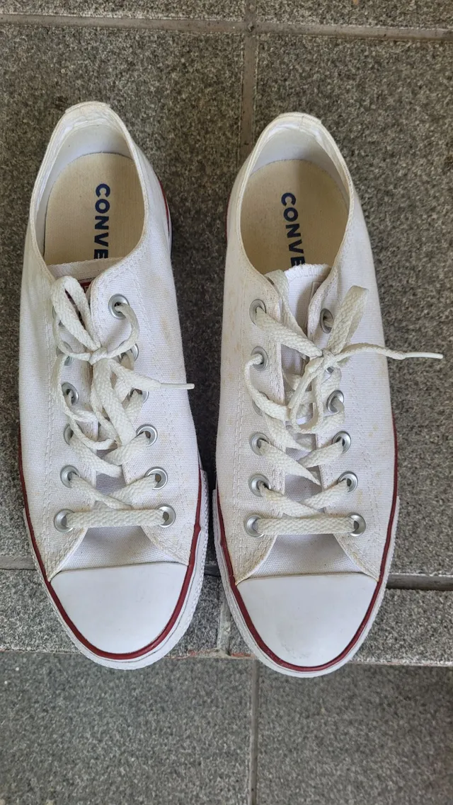 All Star Converse Couro Bege 35  Tênis Feminino All Star Usado