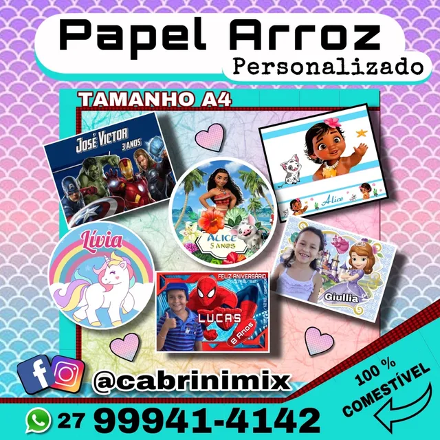 Papel de arroz Personalizado