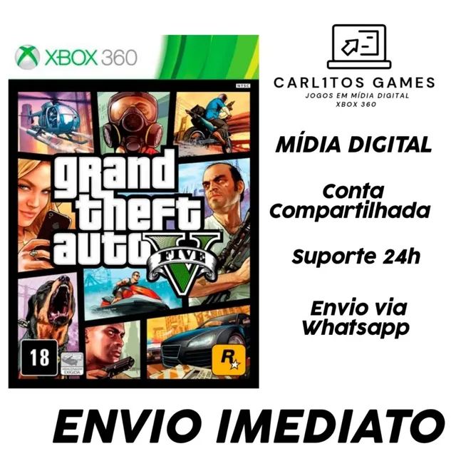 Gta 5 - Mídia Digital Xbox 360