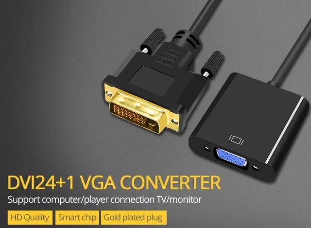 Conversor Dvi-d 24+1 Macho P/ Vga 15 Pinos Arduino Automação COD-CP711  