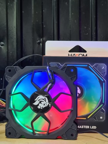 Fan Cooler Gamer 12x12 RGB Ventoinha para Gabinete Hayom Led - Foto 2