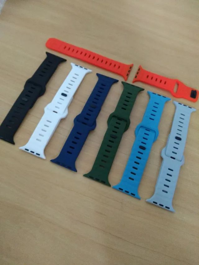 Pulseira Esportiva de silicone flexível para Apple watch 42/44/45/49mm - Foto 2