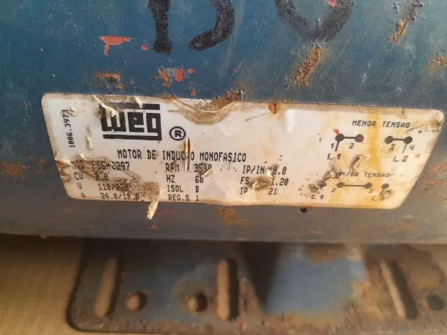 Motor elétrico monofásico 2 HP 3510 RPM 110/220 V - Foto 2