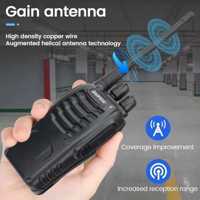 Baofeng BF-888S, Walkie Talkie com 2 rádios baterias, carregadores e frequência 400-470MHz - Foto 4