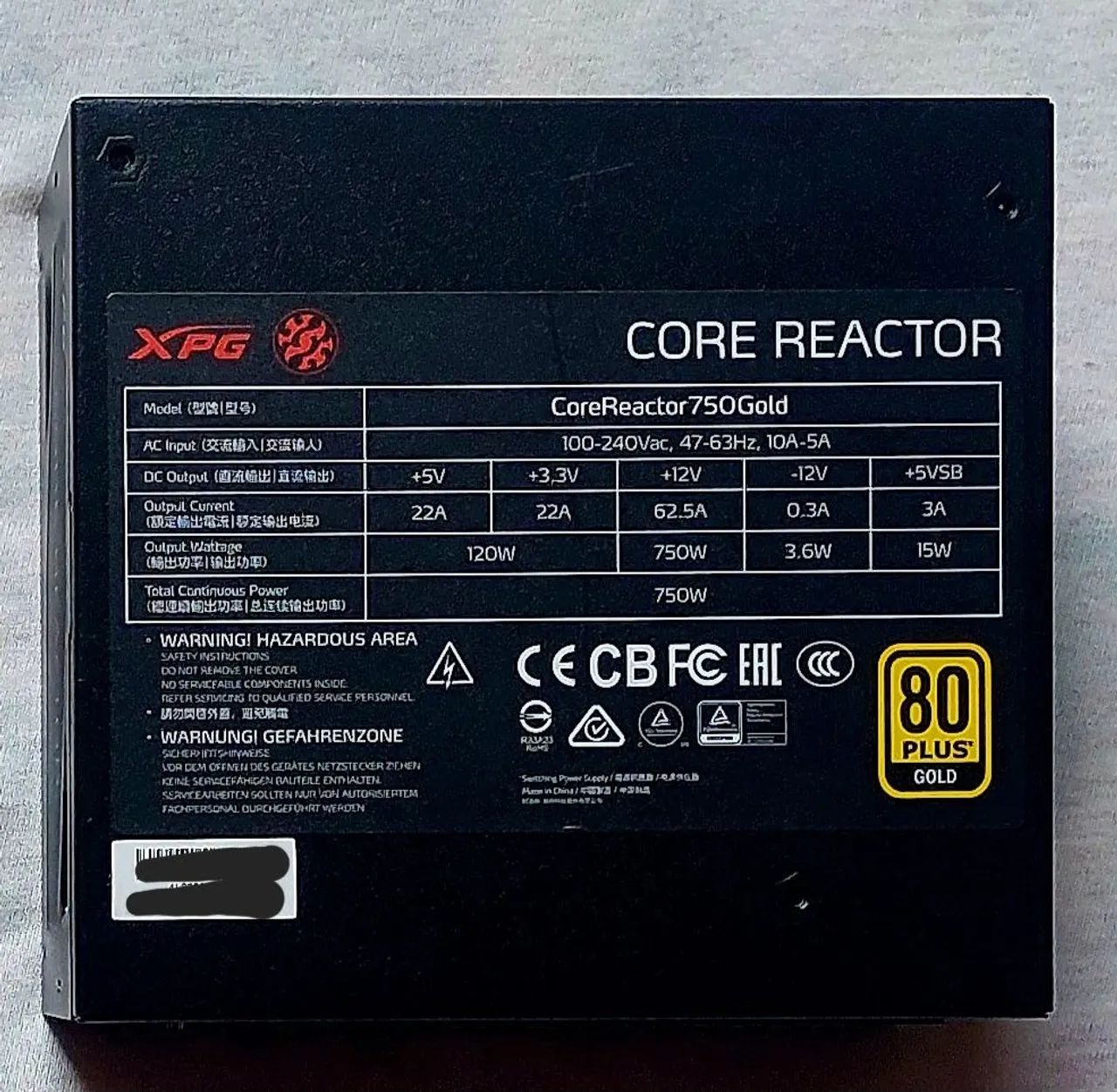 Fonte XPG CoreReactor 750W Gold