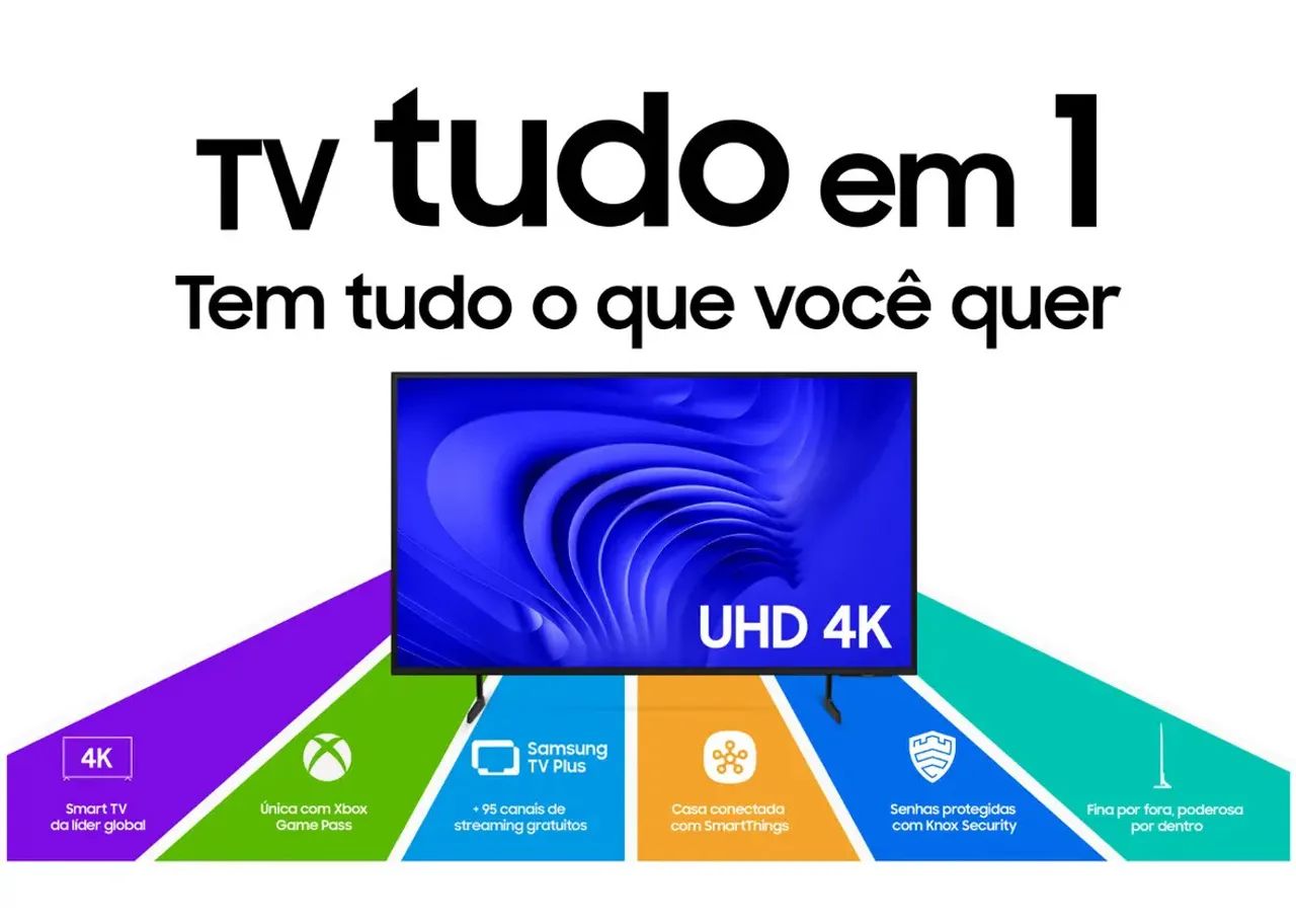 Smart TV Samsung 50 Polegadas 4K DU * C/ Alexa e Gaming Hub - Lacrada!  - Foto 5