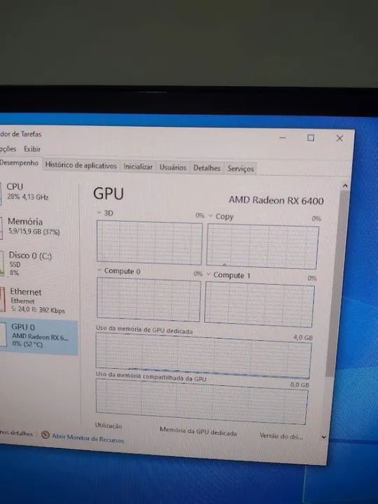 PC Gamer/Design i7 9ª geração +16gb memória + SSD 240gb + Placa de vídeo RX 6400 4gb DDR6 - Foto 5