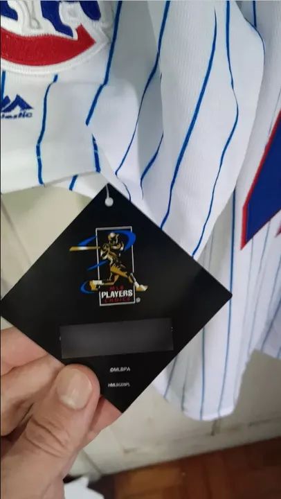 Camiseta Baseball Original Nova Chicago Cubs World Series Rizzo - Peça de Colecionador - Foto 4