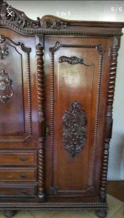 ARMÁRIO ANTIGO- FINAL DO SÉCULO 19-DÉCADA 1.890 - Foto 5