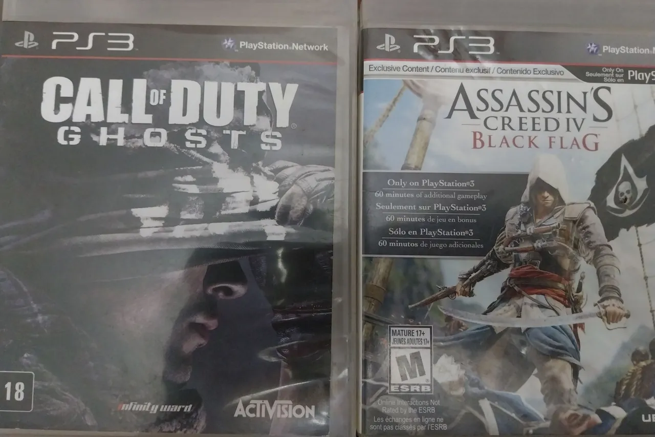 Jogo PS3 Call of Duty Ghosts + Assassin's Creed IV Black Flag