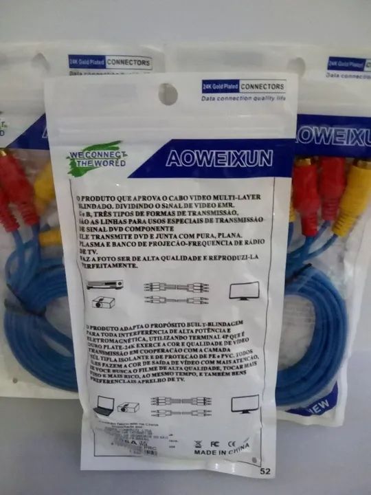 Cabo áudio vídeo tipo RCA uso geral - Foto 3