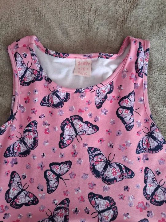 Vestido Infantil Menina com Estampa de Borboletas - Foto 2