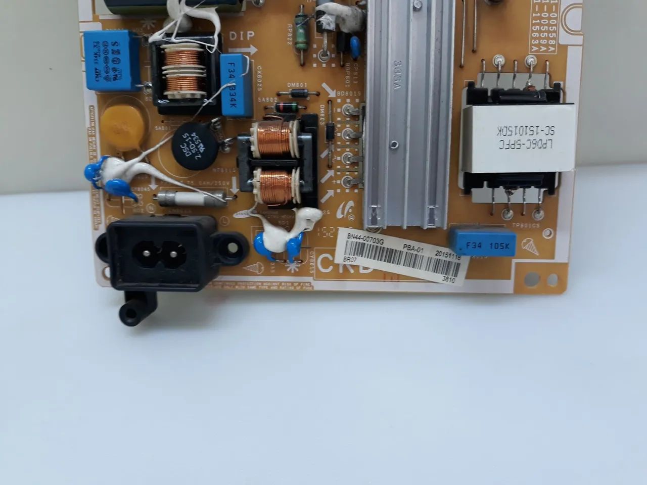 Placa de fonte tv Samsung. Un40j5500ag. Usada porém Boa.  - Foto 6