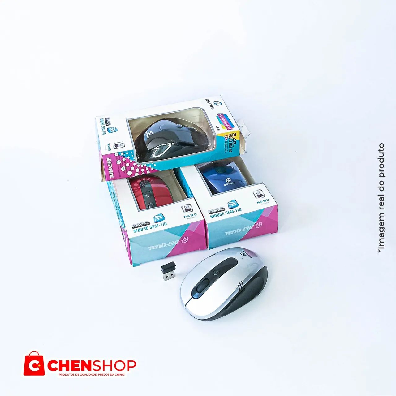 Mouse Sem Fio 2.4Ghz varias cores