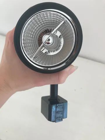 Conjunto Spot ar70 preto para trilho eletrificado - Foto 6