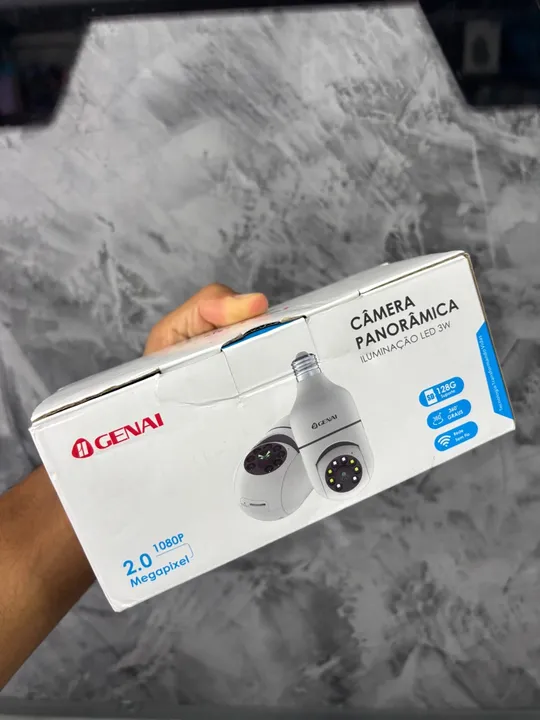 Câmera panorâmica GENAI 360 graus Led 3w