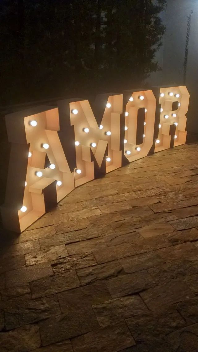 Letreiro de luzes- Palavra Amor - Foto 4