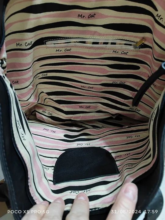 BOLSA DE COURO LEGÍTIMO MR. CAT - Foto 5