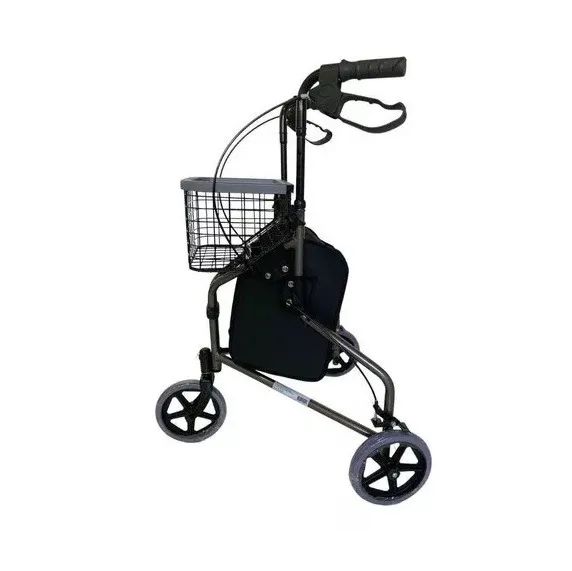 Andador 3 Rodas Triciclo Alumínio Freios E Cesta Hidrolight - Foto 2