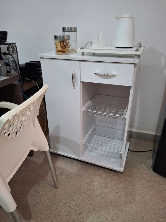 Fruteira Cozinha Branco com Prateleiras