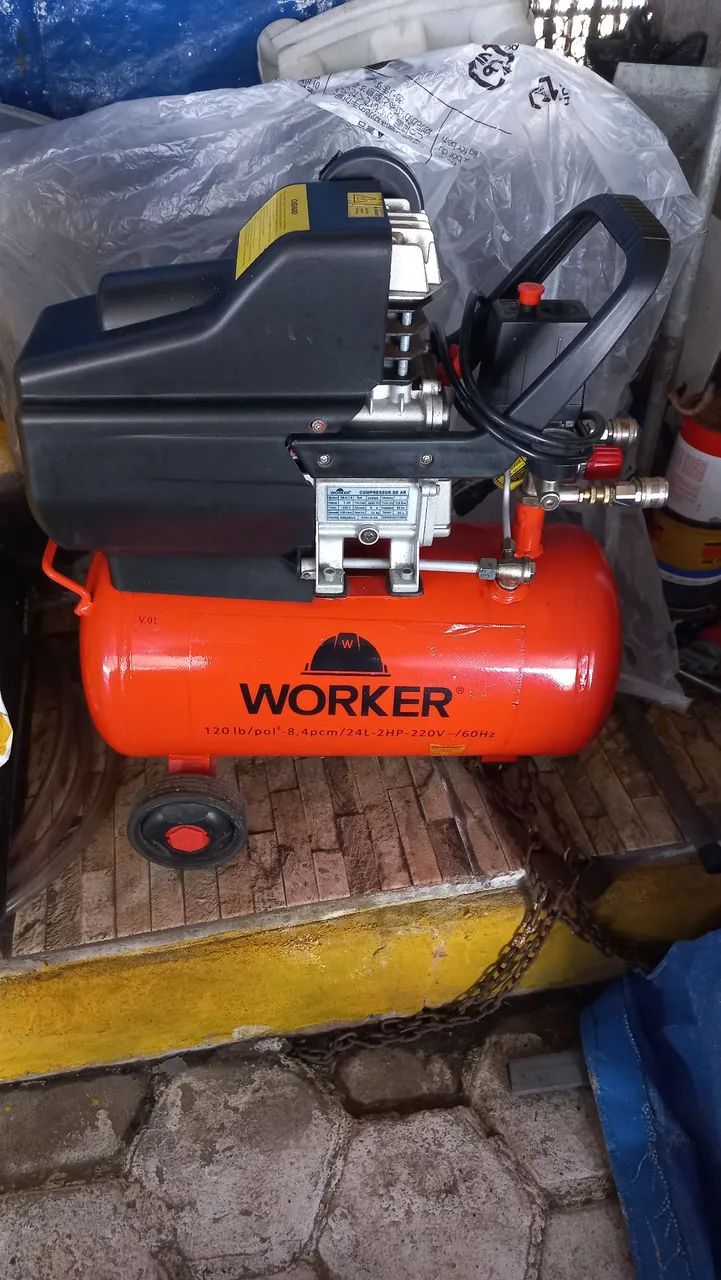 Compressor de Ar Worker 24L 2HP - Foto 2