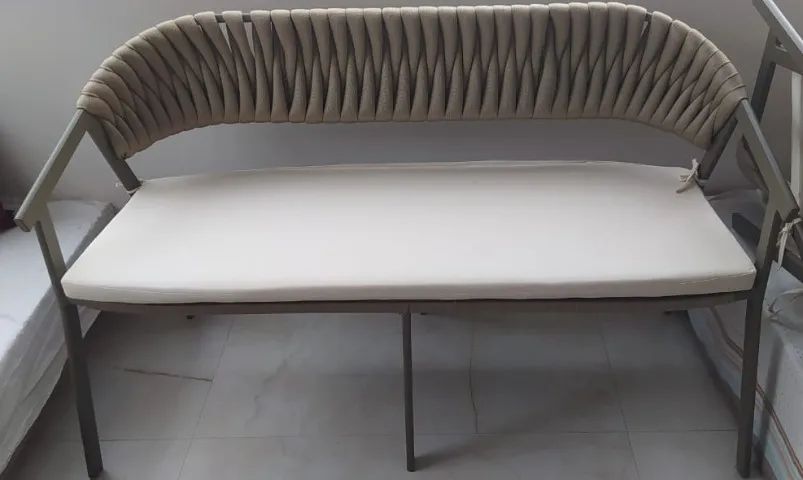 Conjunto em Tricô de Corda Náutica Semi-Novo - Foto 2