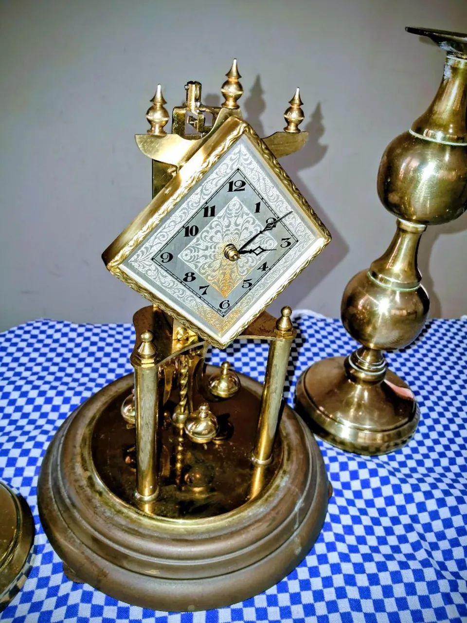 Conjunto lareira relógio 400 dias mais castiçais 65675280523522123