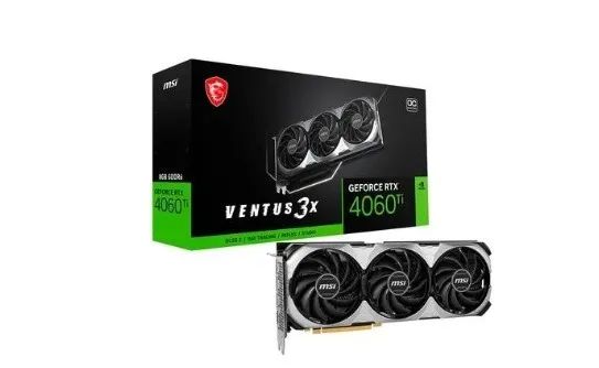 Placa de Vídeo RTX 4060 TI VENTUS 3X 8G OC MSI NVIDIA GeForce, 8 GB GDDR6, 