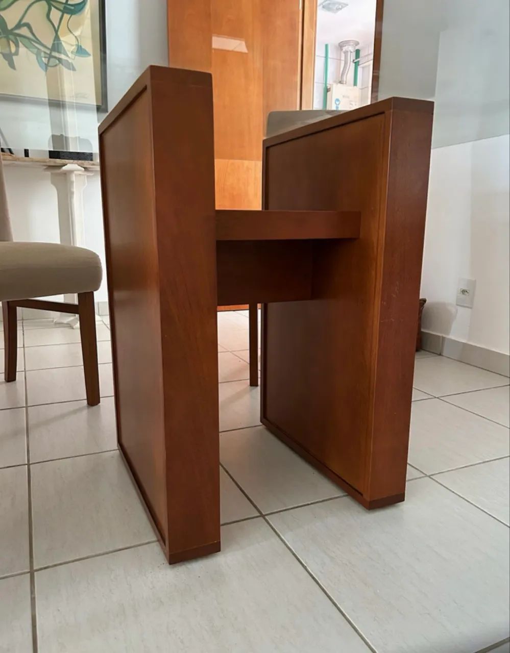 Selling glass-top table with wooden base64341728534275120