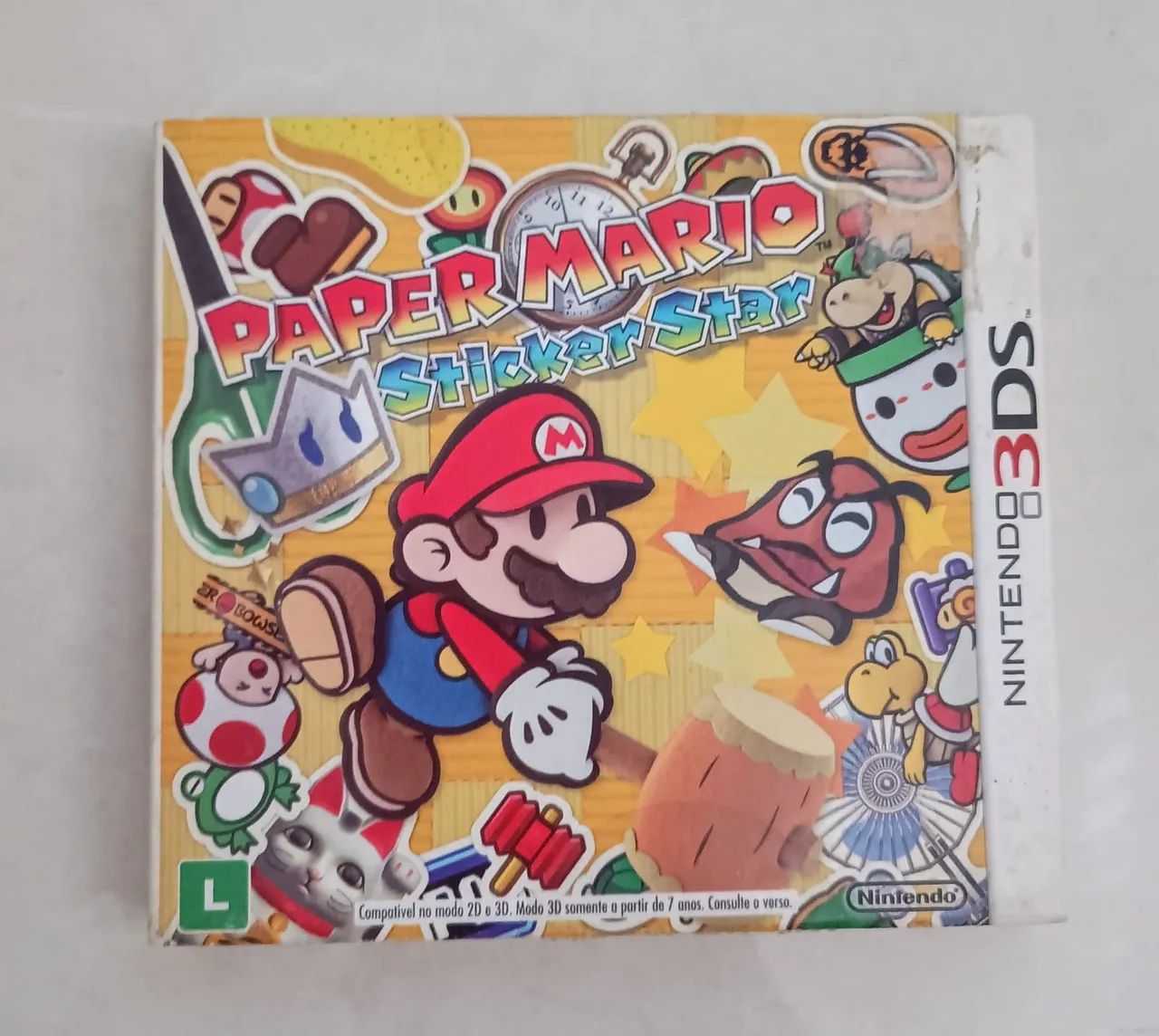 Paper Mario: Sticker Star -Nintendo 3DS Americano Completo com Luva - Foto 4