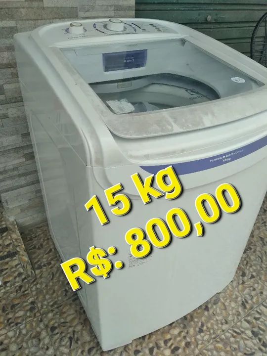 Máquina de Lavar 15kg - Turbo Economia - R$ 800,00