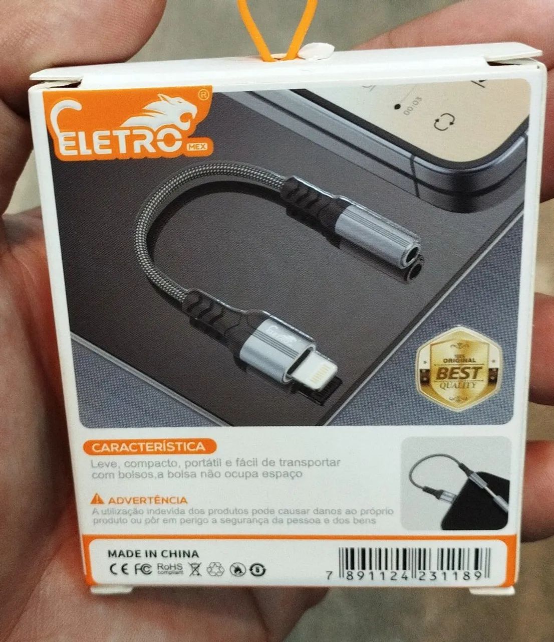 Adaptador Iphone P/ P2 ELETROMEX EL-3121-5G<br> - Foto 2